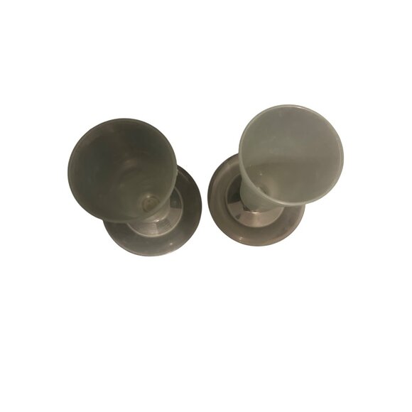 Set of 2 Vintage Tupperware Gray Parfait Dessert Cups 754 Replacements No Lids - Picture 2 of 4